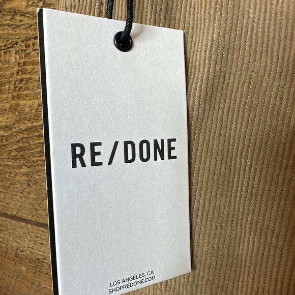 RE/DONE 70's Loose Flare Corduroy Pants in Washed Khaki Size 29 NWT - Picture 7 of 10